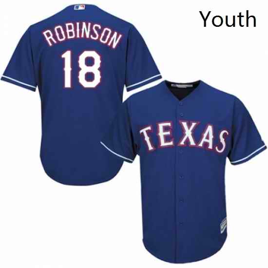 Youth Majestic Texas Rangers 18 Drew Robinson Authentic Red Alternate Cool Base MLB Jersey